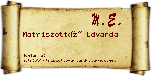Matriszottó Edvarda névjegykártya